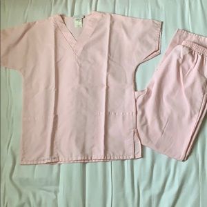 Baby pink scrub set